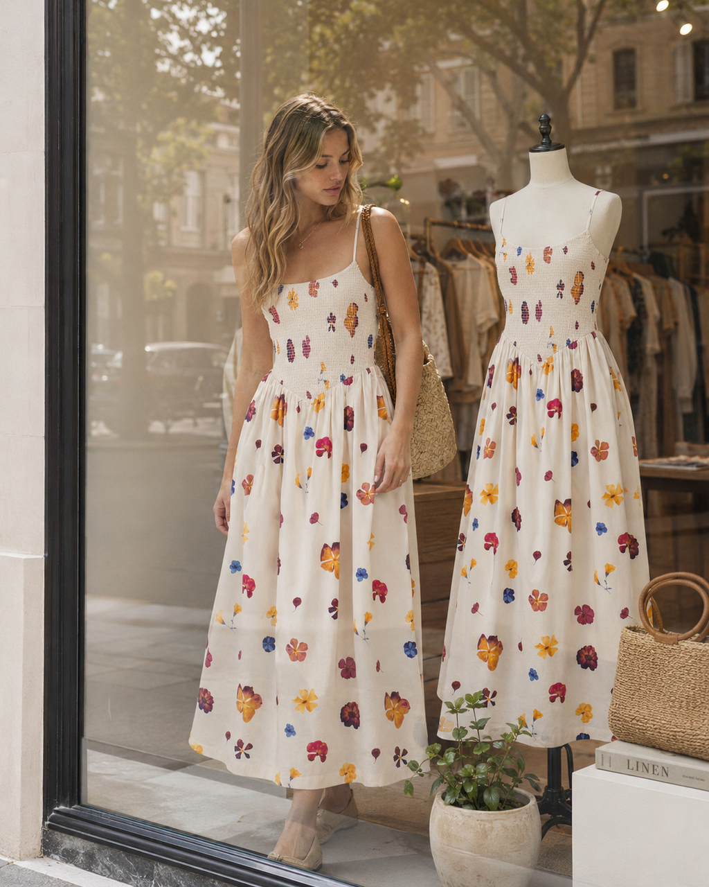 Floral White Dresses